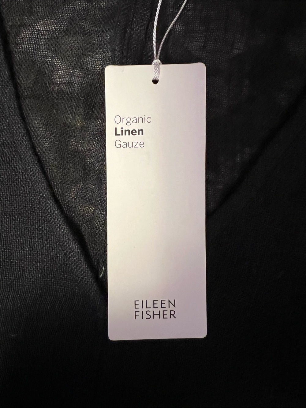 Gorgeous EILEEN FISHER Organic Italian Linen sheer coverup top.